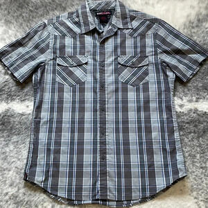 🔥4/$20 Tony  Hawk Plaid Short Sleeve Button Down